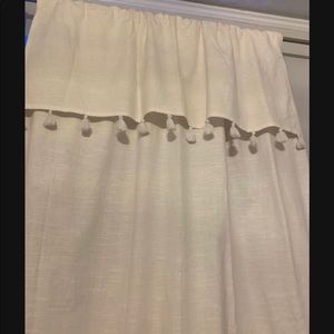 Tassel Blackout curtains. White.